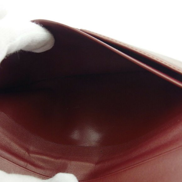 Cartier long pills masteline Bordeaux leather Auth used L3582 - Picture 7 of 8